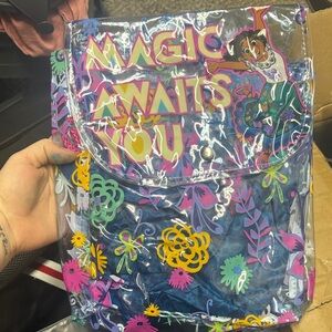Bioworld Purple and Blue Floral Backpack